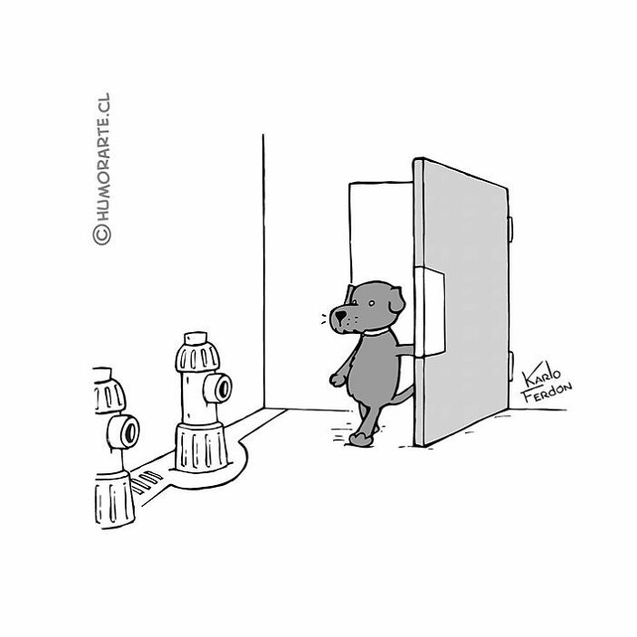 22 Wordless One-Panel Comics Featuring Dogs By Karlo Ferdon | Bored Panda