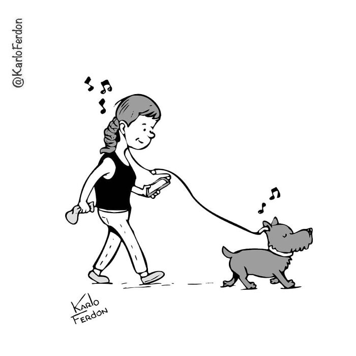 22 Wordless One-Panel Comics Featuring Dogs By Karlo Ferdon | Bored Panda