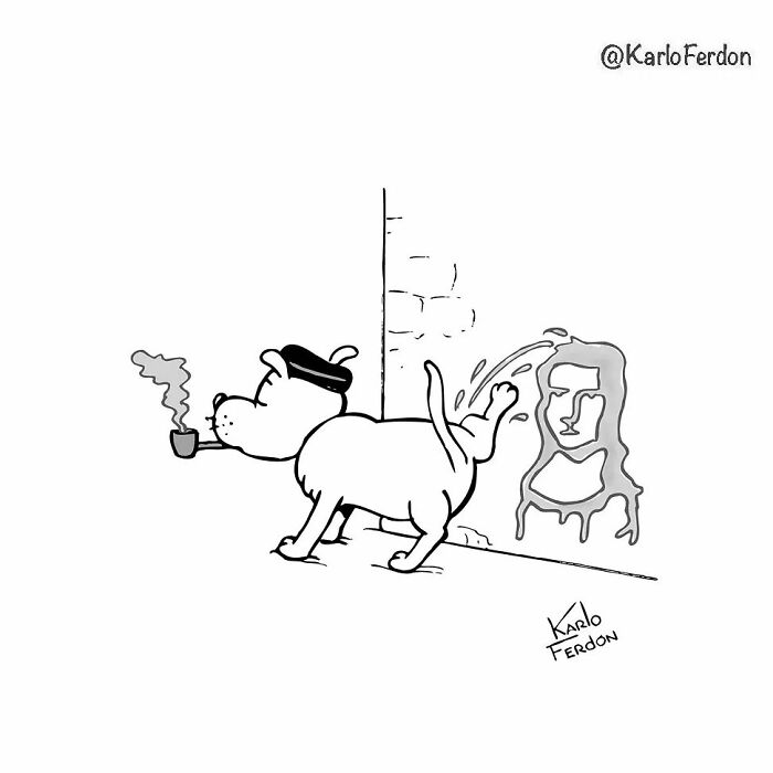 22 Wordless One-Panel Comics Featuring Dogs By Karlo Ferdon | Bored Panda
