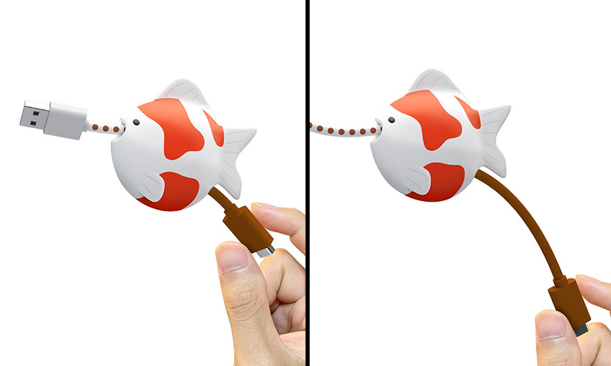 I Thought Of A Reel-Type Charger For Goldfish Poop. The Mouth Is The Bait