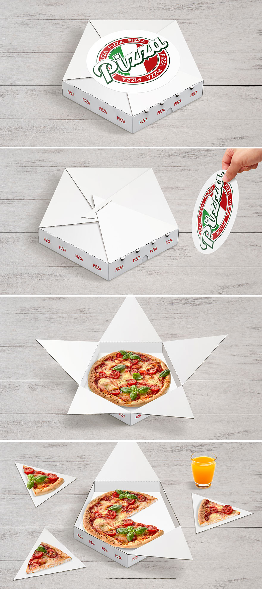 I Came Up With A Pizza Package Where Part Of The Box Becomes A Plate. I Would Like To Be Hired Somewhere