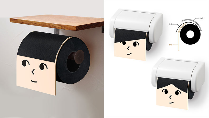 I Came Up With A Paper Holder That Cuts The Hair When You Cut The Paper. You Can Arrange Your Bangs With The Cut Design, And You Won't Lose Sight Of The Toilet Paper Cut