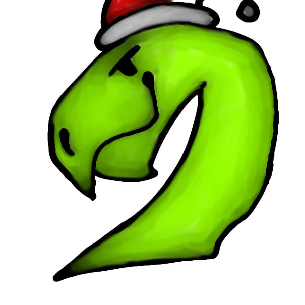Cute Christmas Dinosaur!