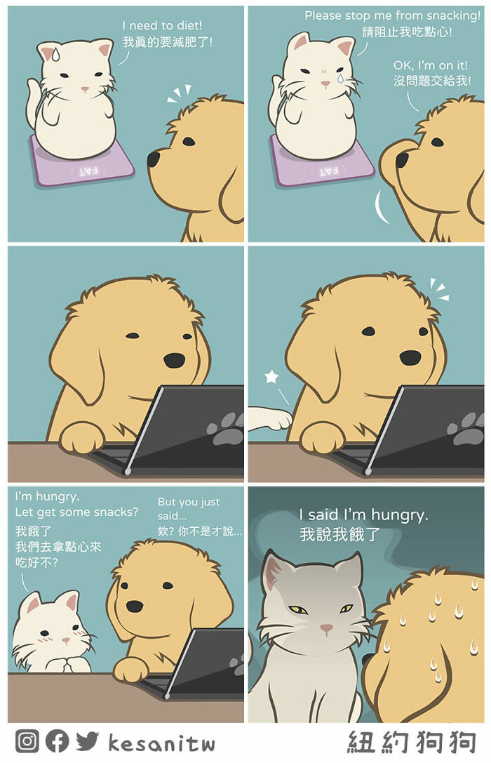 Wholesome Animal Comic By Kesanitw