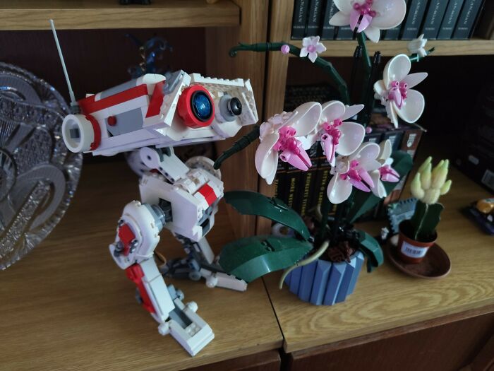 Bd-1 From Jedi: Fallen Order. Pictured With My Mom's LEGO Orchid Set