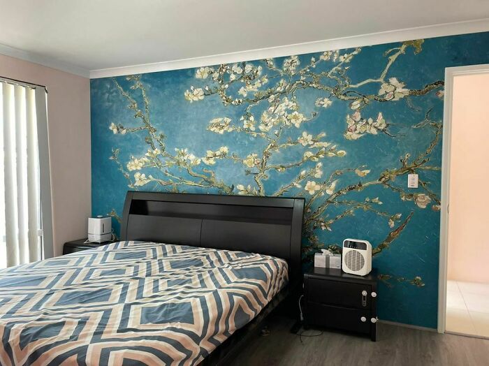 Oh, So Beautiful! Our Armand Blossom Has Been Custom-Sized To Fit This Large Bedroom Wall And It Looks Simply Gorgeous