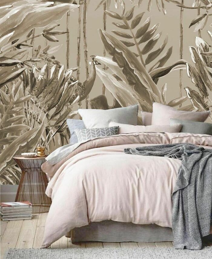 Redecorate Your Bedroom With Sepia Jungle Wallpaper