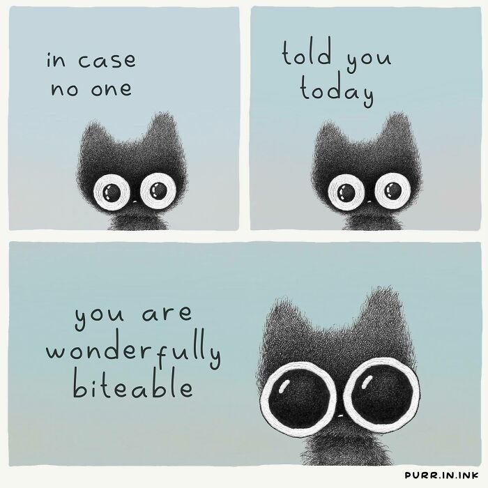 Illustration of a black cat with big eyes showing the essence of cats with cute and playful expressions.