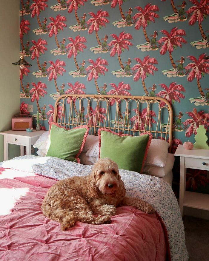 Our Colorful Bedroom Featuring Peach