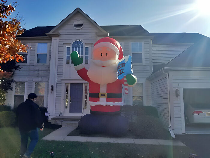 I Put My Giant Santa Up Yesterday. So Happy