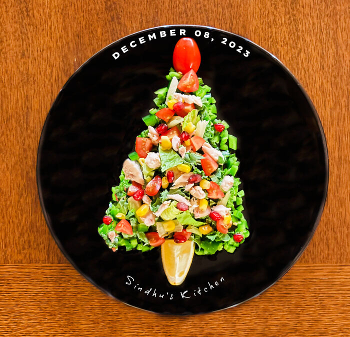 Christmas Tree With Salad
