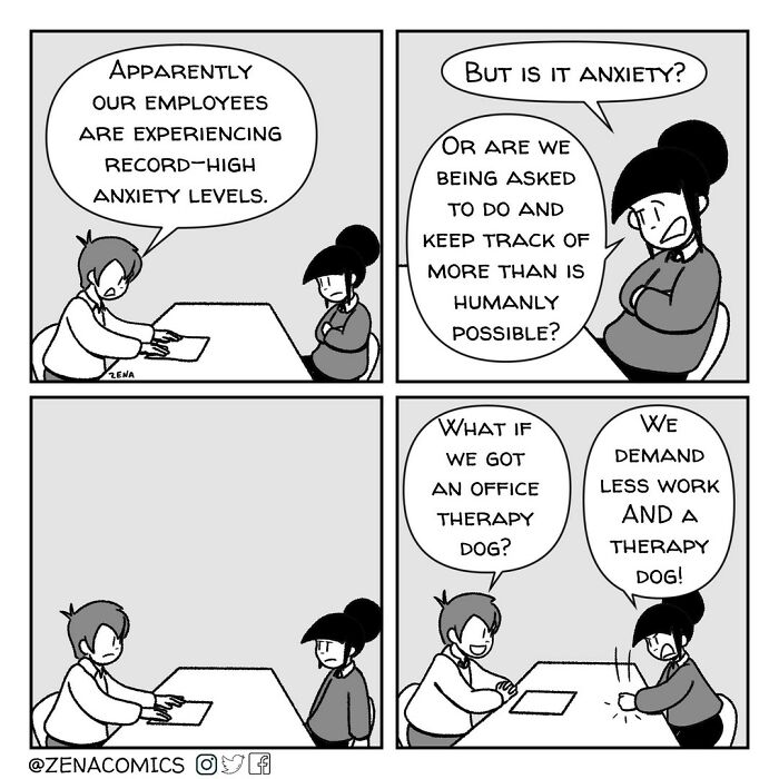A Comic About Employees Experiencing Anxiety