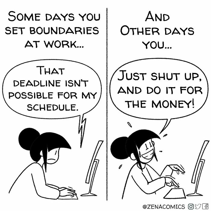 A Comic About Setting Boundaries At Work
