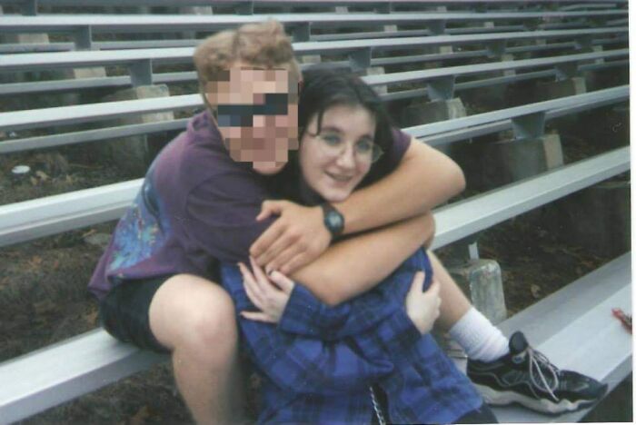 Me (Blue Plaid) And A Close Friend, 98/99-Ish Era. Plaid, Dog Chain, Whatever Hairstyle He Has.. Can't Get Much More 90s Than That