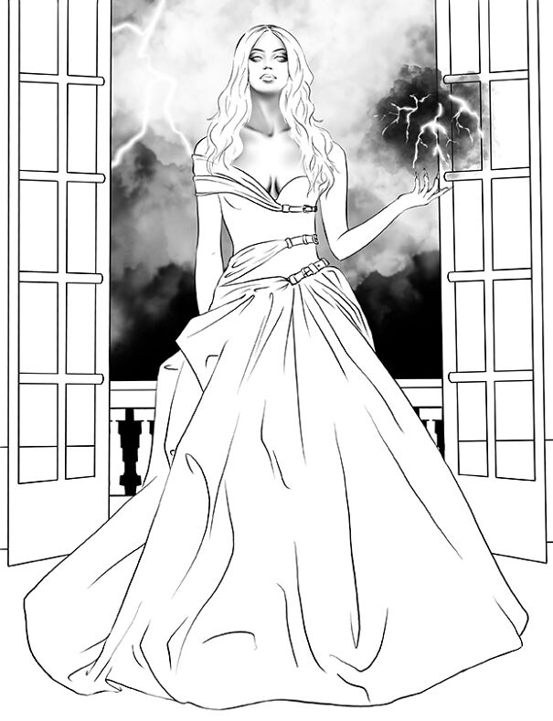 It Took Me 70 Days To Create These Stunning Gothic Outfits For A Coloring Book (10 Pics)