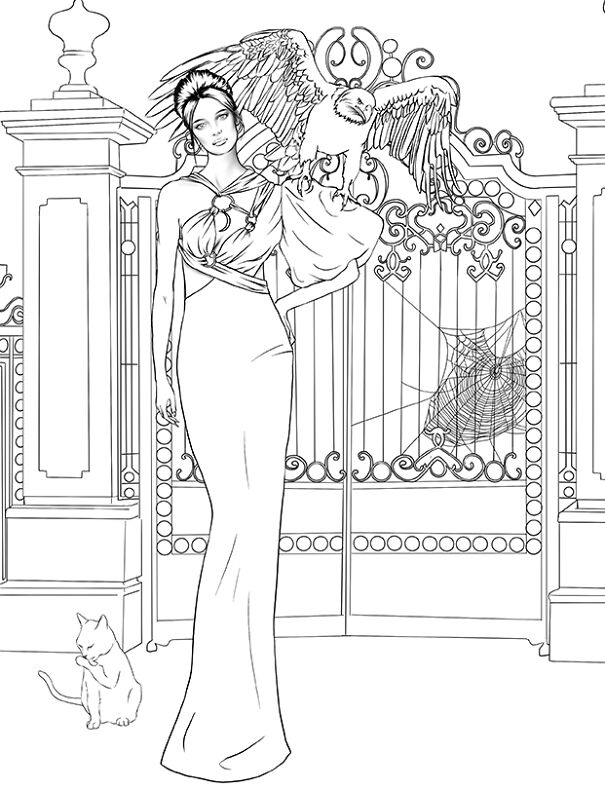It Took Me 70 Days To Create These Stunning Gothic Outfits For A Coloring Book (10 Pics)