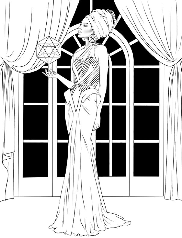 It Took Me 70 Days To Create These Stunning Gothic Outfits For A Coloring Book (10 Pics)