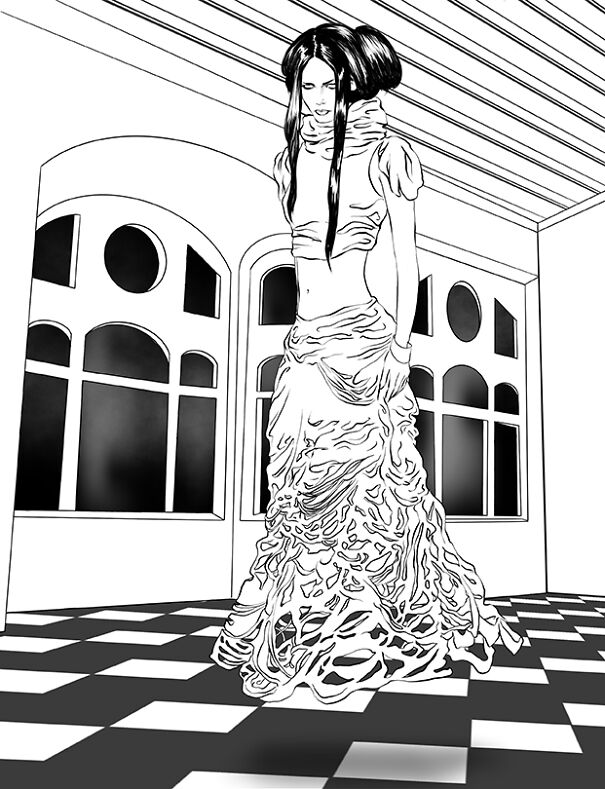 It Took Me 70 Days To Create These Stunning Gothic Outfits For A Coloring Book (10 Pics)