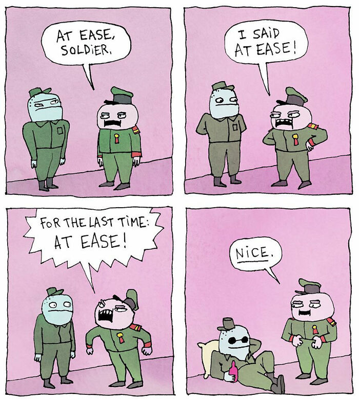 A Comic About A Soldier At Ease