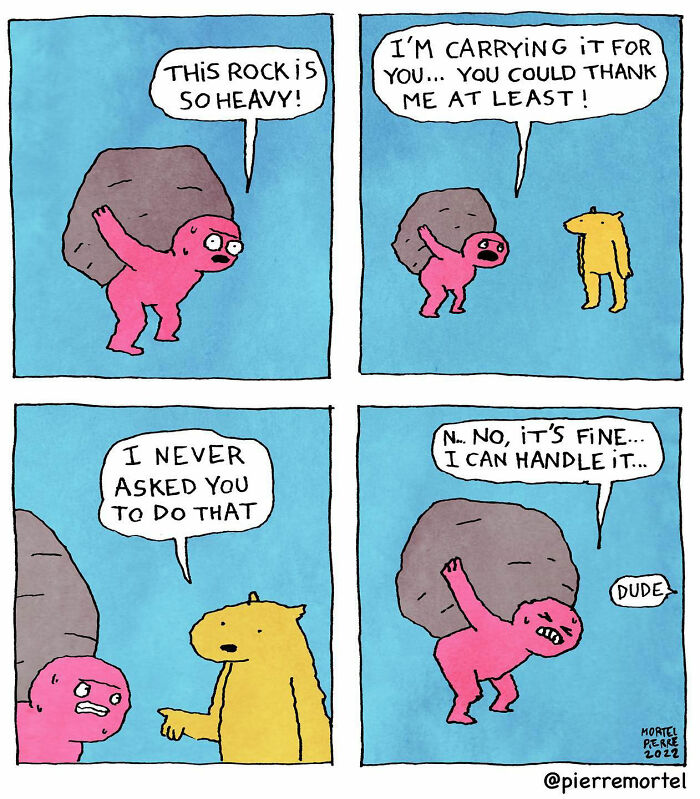 A Comic About Carrying A Heavy Rock