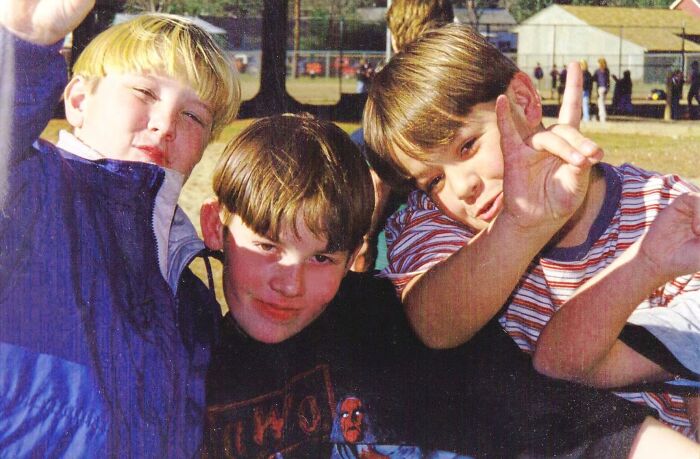 Me And My 6th Grade Friends In October 1998, When Wrestling And Bowl Cuts Ruled The World