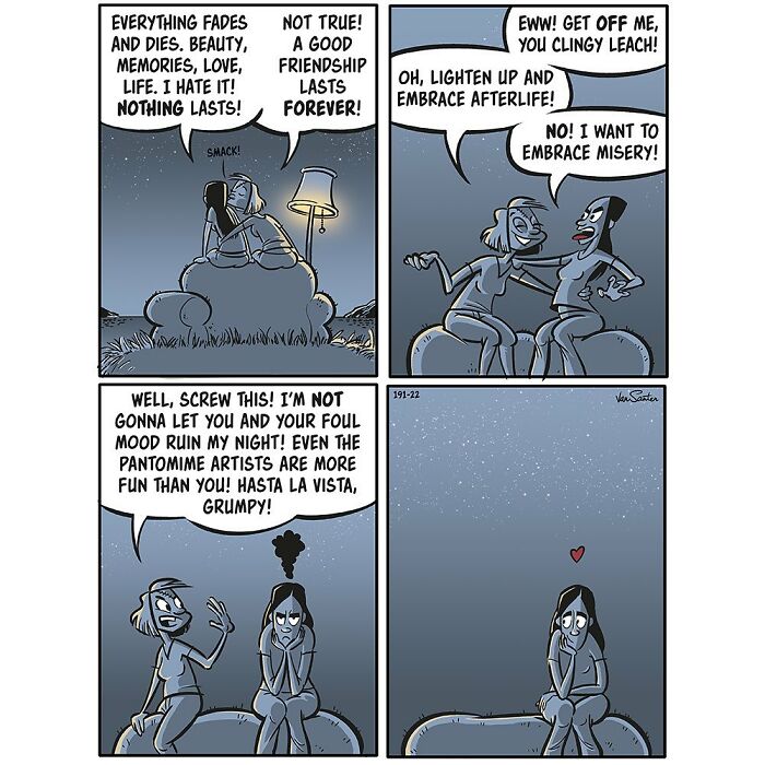 New Hilarious Comics By Death & The Maiden About A Girl In Her Afterlife
