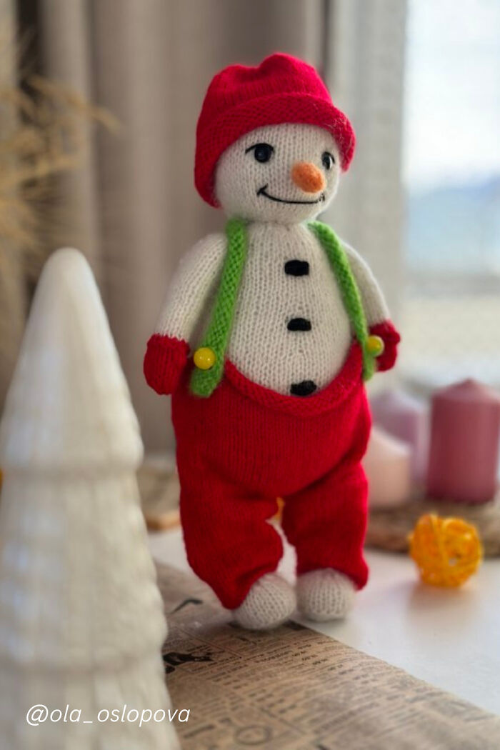 I Created A Cute Snowman Knitting Pattern In Two Days