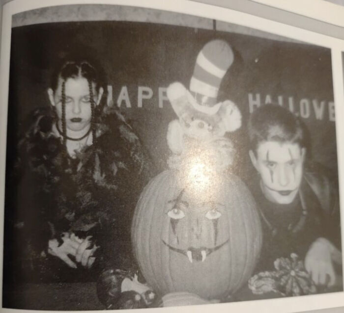 From My Yearbook As The Resident Goth Chick I Was Of Course Put In Charge Of The Halloween Episode Of The School Morning News