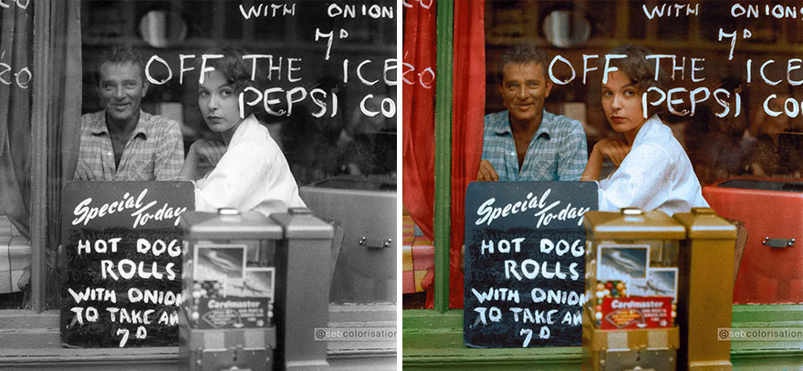 Claire Bloom And Richard Burton, Stars Of The Film "Look Back In Anger", Taking A Break From The Filming To Grab A Bite To Eat In A Cafe In London, 20th September 1958