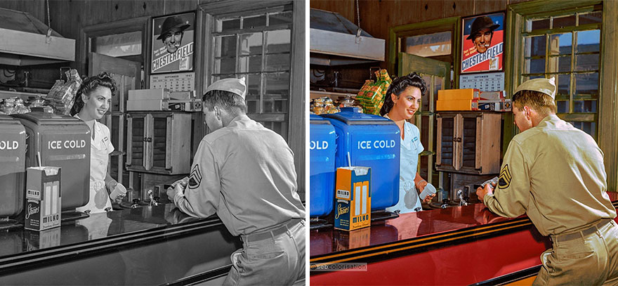 Sergeant George Camplair On One Of His Many Visits To The Post Exchange, Fort Belvoir, Virginia, September 1942