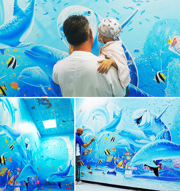 This Artist Continues To Transform Hospital Walls To Comfort Hospitalized Patients (New Pics)