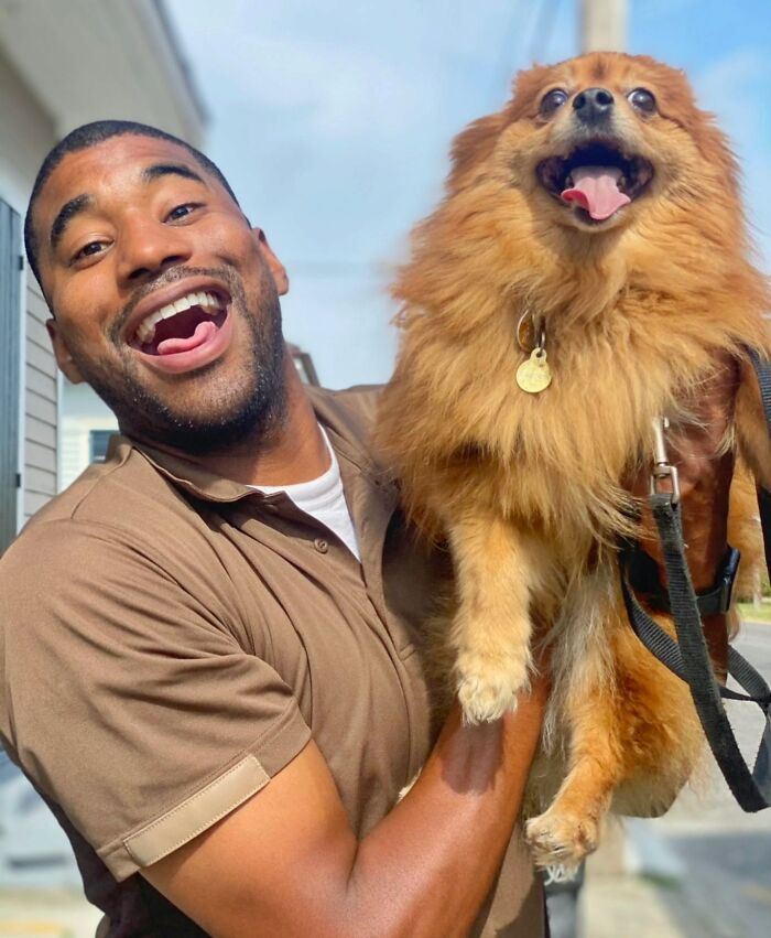 UPS Delivery Man Makes A Point Of Greeting Every Dog He Encounters (New Pics)