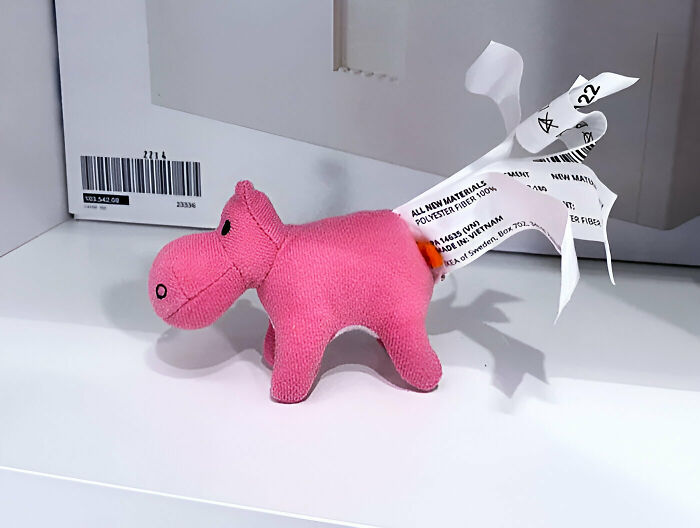 This Mini-Hippo Toy Looks Like It's Pooping Tags