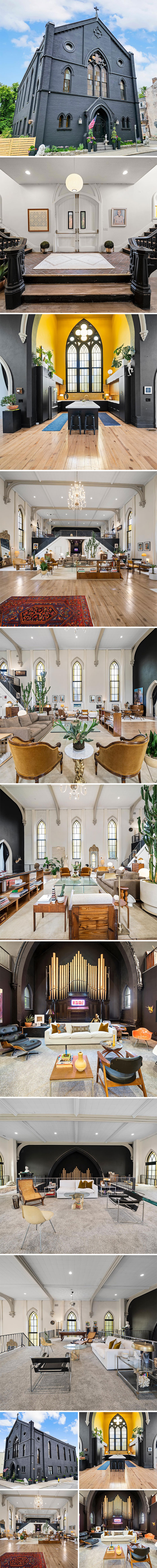 This Former Cincinnati Church Has A Very Gothy Exterior And A Really Cool Interior? From What I Understand From The Listing There Are 3 Separate Living Areas Within The Former Church And The Main Home Is Pretty Pretty Pretty Pretty Good? $1,649,000