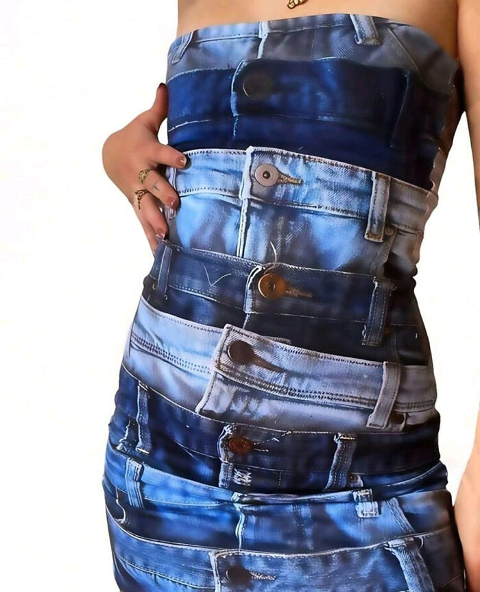 Found On Shein Not Even Real Jean Just Printed On