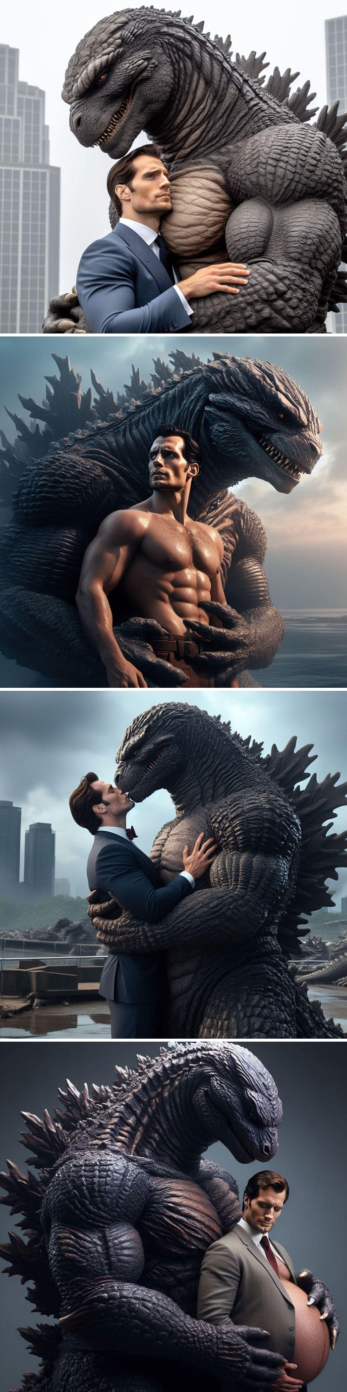 Godzilla y Henry Cavill