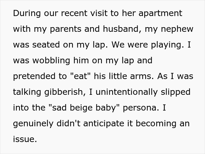 Woman Doesn’t Understand Why Her Sister Got So Heated Over Her Calling Her Kid A “Sad Beige Baby” Woman Doesn’t Understand Why Her Sister Got So Heated Over Her Calling Her Kid A “Sad Beige Baby”