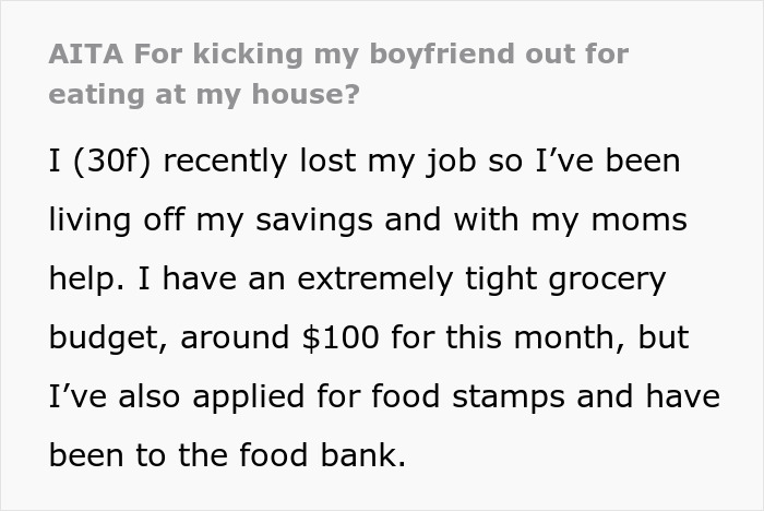 “This Isn’t Love, Love Is A Verb”: Woman Kicks BF Out For Eating The Food She Could Barely Afford