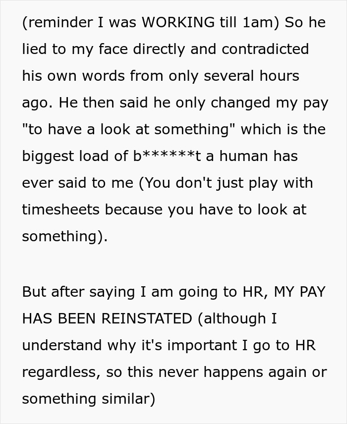 Worker Refuses To Take Boss’s Nonsense Reasons For Not Being Paid After 13.5-Hour Shift Worker Refuses To Take Boss’s Nonsense Reasons For Not Being Paid After 13.5-Hour Shift