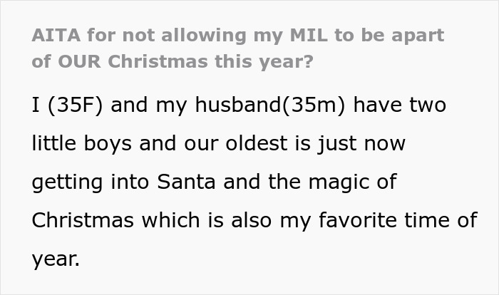 Overbearing MIL Made Whole Christmas About Herself Last Year And This Year Got Uninvited Overbearing MIL Made Whole Christmas About Herself Last Year And This Year Got Uninvited