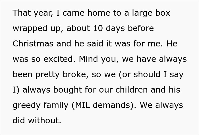 Woman Waits A Full Year To Get Back At Husband For Selfish Christmas Gift, Makes Him Furious