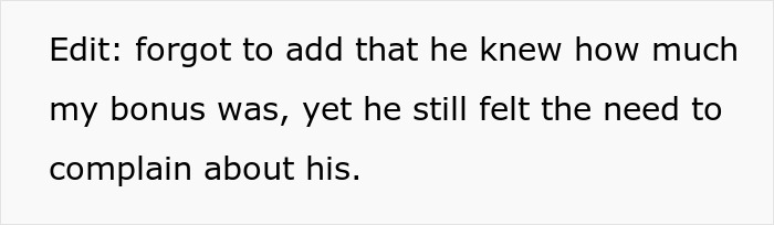 Tone-Deaf Boss Complains About His Holiday Bonus To An Employee Who Got 50 Times Less
