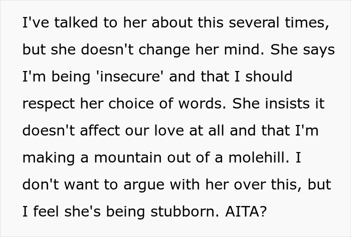 "[Am I The Jerk] For Wanting My Wife To Call Me 'Husband' Instead Of 'Partner'?"