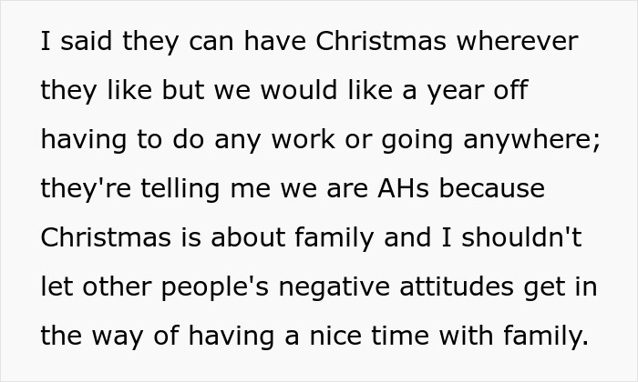 Family Tired Of Hosting Ungrateful Relatives For Christmas Decide To Cancel, Drama Ensues Family Tired Of Hosting Ungrateful Relatives For Christmas Decide To Cancel, Drama Ensues
