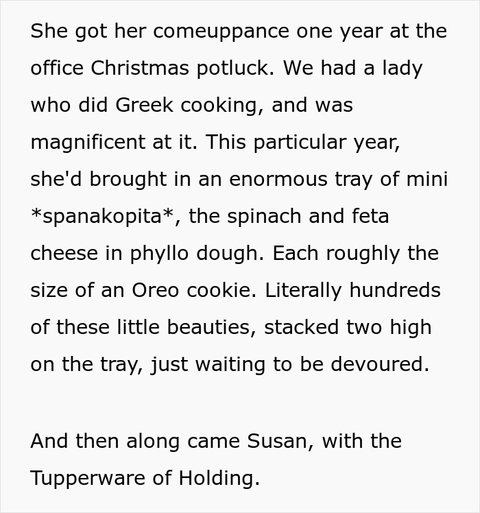 Woman, Notorious For Stealing Workers’ Snacks, Gets Brutally Shamed At Work Party Woman, Notorious For Stealing Workers’ Snacks, Gets Brutally Shamed At Work Party