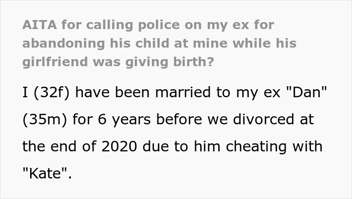 Guy Divorced 3 Years Ago Drops Off 3 Y.O. With His Ex-Wife Completely Out Of The Blue
