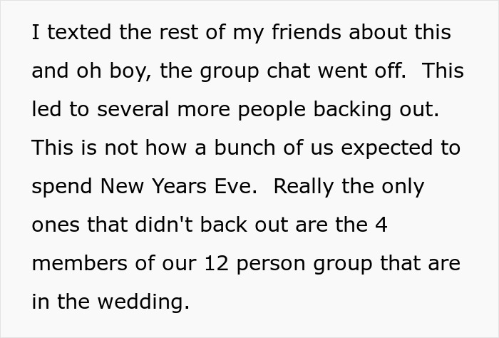 “Am I The Jerk For Last Minute Declining To Go To A Friend’s Dry Wedding On New Year’s Eve?” “Am I The Jerk For Last Minute Declining To Go To A Friend’s Dry Wedding On New Year’s Eve?”