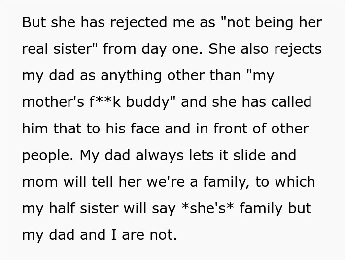 Half-Sister Who’d Rather Pretend Her Sibling Doesn’t Exist Requests She Attend Her Wedding Half-Sister Who’d Rather Pretend Her Sibling Doesn’t Exist Requests She Attend Her Wedding