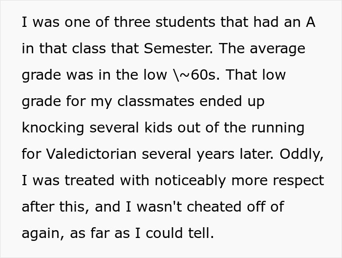 "With 5 Minutes Left, I Grabbed A New Test": Student Gets Revenge On Cheating Classmates "With 5 Minutes Left, I Grabbed A New Test": Student Gets Revenge On Cheating Classmates