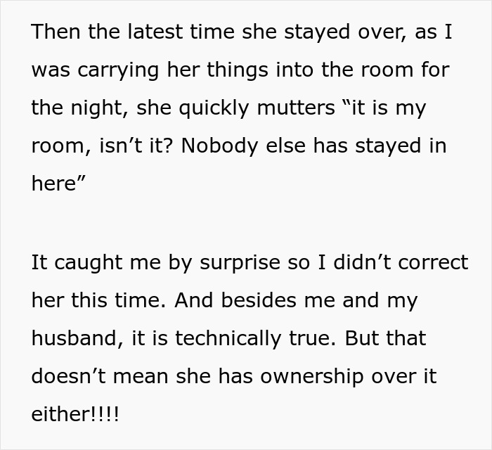 “It Is My Room”: Mom Refuses To Accept That Daughter’s Guest Room Is Not Just Hers “It Is My Room”: Mom Refuses To Accept That Daughter’s Guest Room Is Not Just Hers